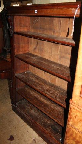 Victorian mahogany open bookcase